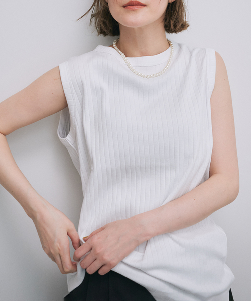 OUTDOOR PRODUCTS Usual Things(アウトドアプロダクツユージュアルシングス)の「ハリヌキフライス ノースリプルオーバー(Tシャツ/カットソー・レディース・ブラック/ホワイト/ブラウン・FREE)」の8枚目の写真