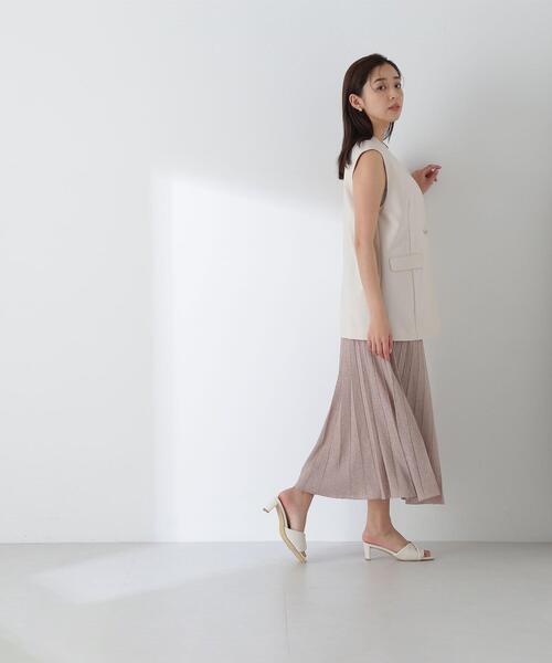 NATURAL BEAUTY BASIC(ナチュラルビューティーベーシック)の「◇プリーツラメニットスカート(スカート・レディース・グレー/ブラウン/イエロー・MEDIUM)」の17枚目の写真