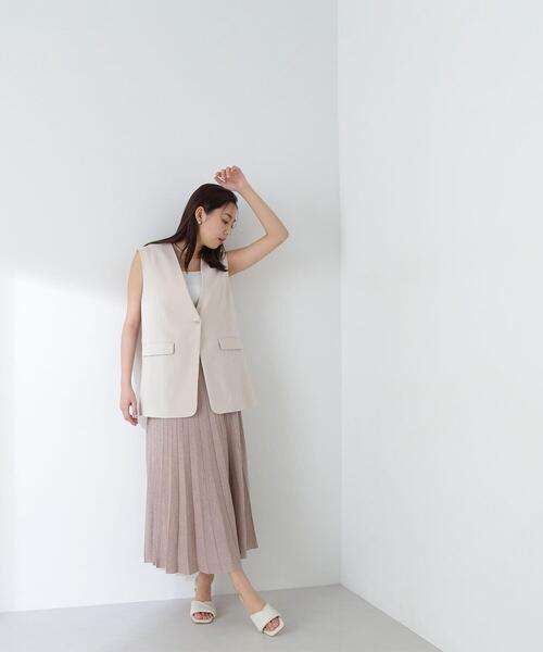 NATURAL BEAUTY BASIC(ナチュラルビューティーベーシック)の「◇プリーツラメニットスカート(スカート・レディース・グレー/ブラウン/イエロー・MEDIUM)」の15枚目の写真