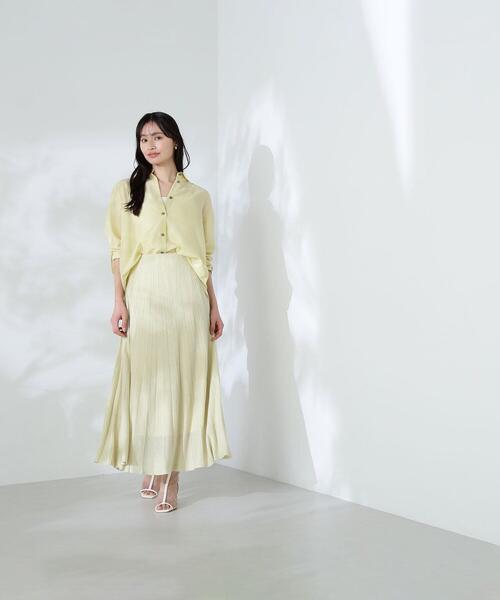 NATURAL BEAUTY BASIC(ナチュラルビューティーベーシック)の「◇プリーツラメニットスカート(スカート・レディース・グレー/ブラウン/イエロー・MEDIUM)」の11枚目の写真
