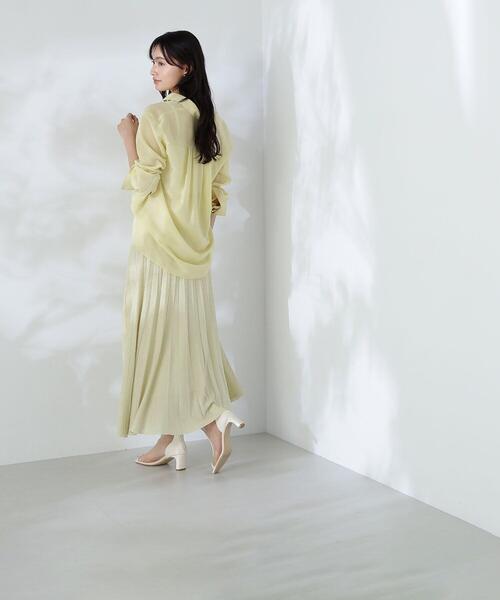 NATURAL BEAUTY BASIC(ナチュラルビューティーベーシック)の「◇プリーツラメニットスカート(スカート・レディース・グレー/ブラウン/イエロー・MEDIUM)」の10枚目の写真