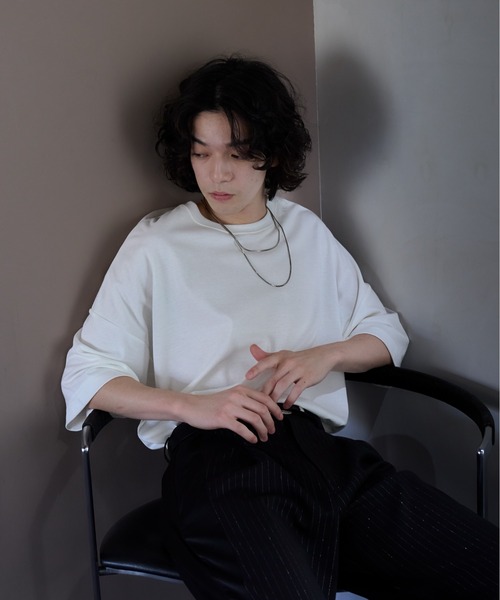 HARE(ハレ)の「ポンチドルマンカットソー(HARE)(Tシャツ/カットソー・メンズ・パープル/ホワイト/グレー/ブルー/ブラック・MEDIUM/SMALL)」の2枚目の写真