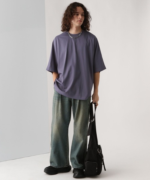 HARE(ハレ)の「ポンチドルマンカットソー(HARE)(Tシャツ/カットソー・メンズ・パープル/ホワイト/グレー/ブルー/ブラック・MEDIUM/SMALL)」の14枚目の写真