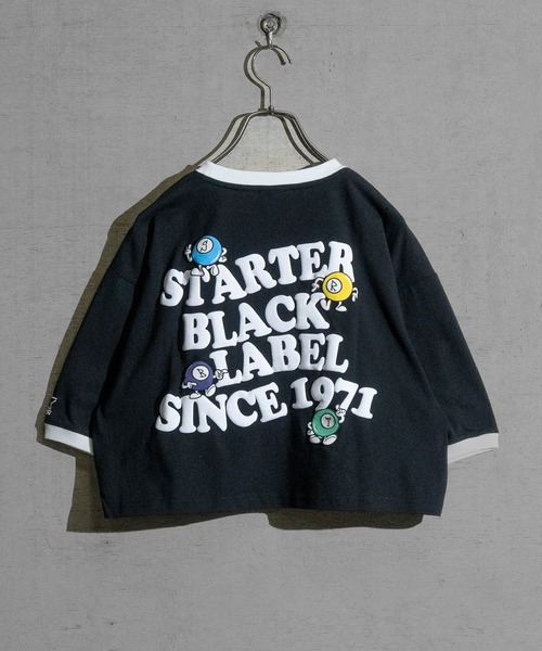 JOHN'S CLOSET(ジョンズクローゼット)の「【t】〔STARTER BLACK LABEL〕ショート丈 ラグラン/リンガー 半袖 プリントTシャツ(Tシャツ/カットソー・レディース・ブラック系1/ホワイト系4/ホワイト系1/アイボリー/ホワイト系2/チャコールグレー/ホワイト系3/クリーム・LARGE/MEDIUM)」の14枚目の写真