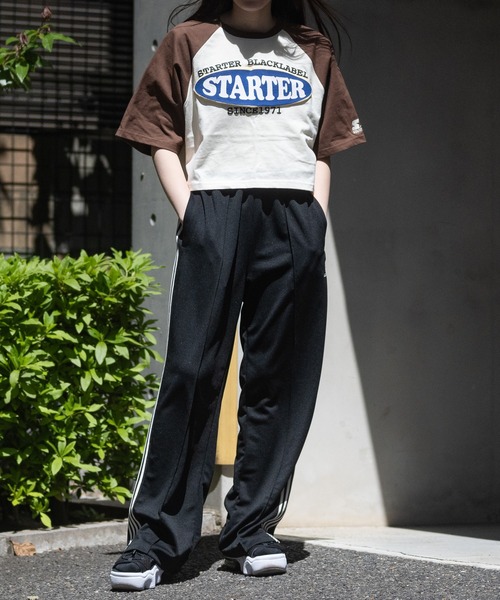 JOHN'S CLOSET(ジョンズクローゼット)の「【t】〔STARTER BLACK LABEL〕ショート丈 ラグラン/リンガー 半袖 プリントTシャツ(Tシャツ/カットソー・レディース・ブラック系1/ホワイト系4/ホワイト系1/アイボリー/ホワイト系2/チャコールグレー/ホワイト系3/クリーム・LARGE/MEDIUM)」の20枚目の写真