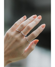 【金属アレルギー対応】Bloom Color 3set Thin Ring/カラーストーンティンリングセット