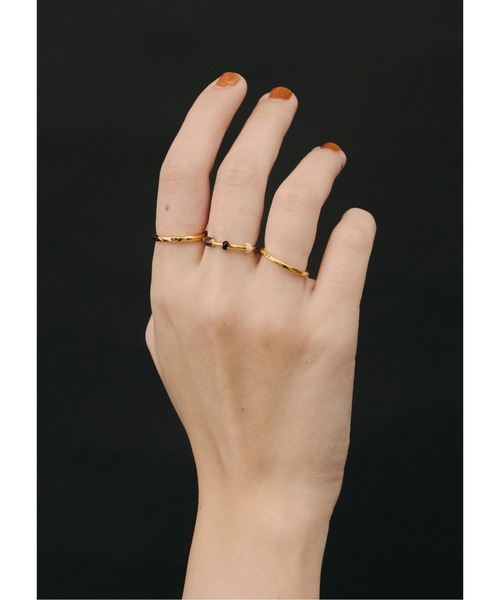 loni(ロニ)の「【金属アレルギー対応】Bloom Color 3set Thin Ring/カラーストーンティンリングセット(リング・レディース・パープル/シルバー系その他/ゴールド系その他/その他・#9/#11)」の3枚目の写真