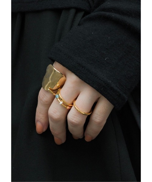 loni(ロニ)の「【金属アレルギー対応】Bloom Color 3set Thin Ring/カラーストーンティンリングセット(リング・レディース・パープル/シルバー系その他/ゴールド系その他/その他・#9/#11)」の4枚目の写真