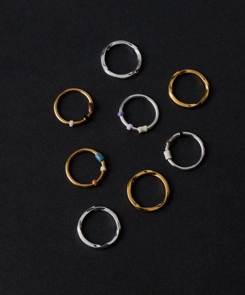 loni(ロニ)の「【金属アレルギー対応】Bloom Color 3set Thin Ring/カラーストーンティンリングセット(リング・レディース・パープル/シルバー系その他/ゴールド系その他/その他・#9/#11)」の8枚目の写真