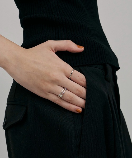 loni(ロニ)の「【金属アレルギー対応】Bloom Color 3set Thin Ring/カラーストーンティンリングセット(リング・レディース・パープル/シルバー系その他/ゴールド系その他/その他・#9/#11)」の9枚目の写真