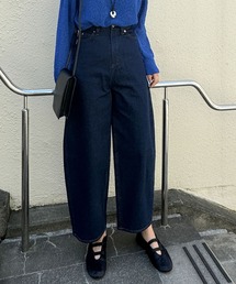 コクーンシルエットデニムパンツ -洗濯機洗い可-