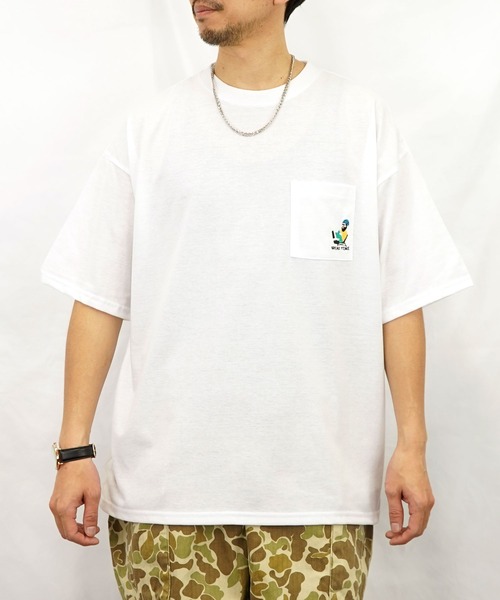 BAYBLO(ベイブロ)の「(GV)ユニセックス bearded man 刺繍Tシャツ(Tシャツ/カットソー・メンズ・ブルー/ホワイト系その他2/ブラック/ホワイト/モカ/スミクロ・M/L/LL)」の8枚目の写真