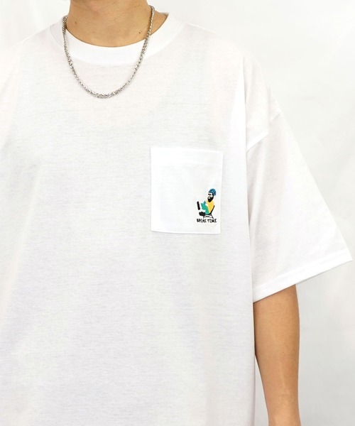 BAYBLO(ベイブロ)の「(GV)ユニセックス bearded man 刺繍Tシャツ(Tシャツ/カットソー・メンズ・ブルー/ホワイト系その他2/ブラック/ホワイト/モカ/スミクロ・M/L/LL)」の9枚目の写真