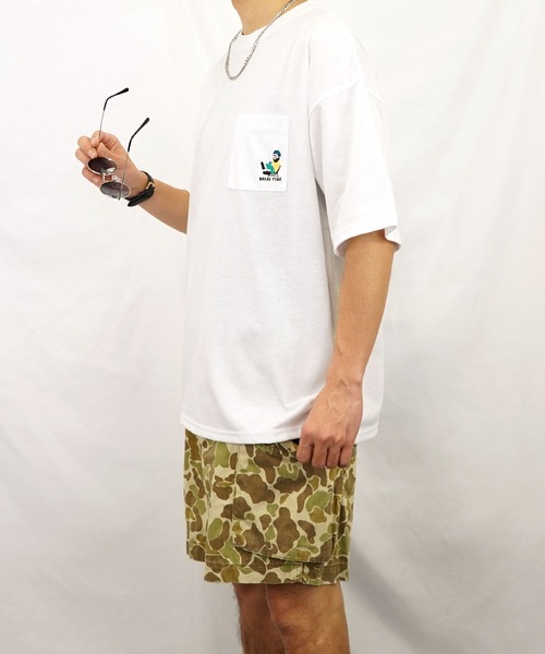 BAYBLO(ベイブロ)の「(GV)ユニセックス bearded man 刺繍Tシャツ(Tシャツ/カットソー・メンズ・ブルー/ホワイト系その他2/ブラック/ホワイト/モカ/スミクロ・M/L/LL)」の12枚目の写真