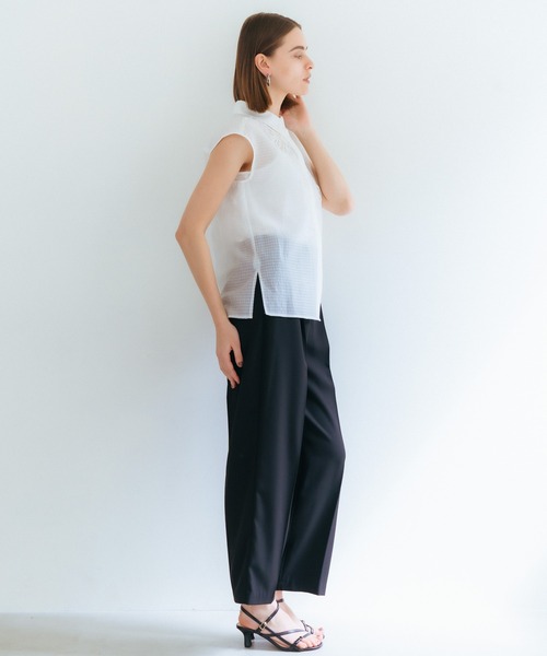 YECCA VECCA（イェッカヴェッカ）の「コード刺繍シアーブラウス（シャツ/ブラウス・レディース・ブラック/オフホワイト・FREE）」の22枚目の写真