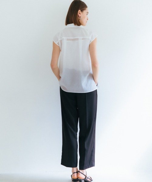 YECCA VECCA（イェッカヴェッカ）の「コード刺繍シアーブラウス（シャツ/ブラウス・レディース・ブラック/オフホワイト・FREE）」の20枚目の写真