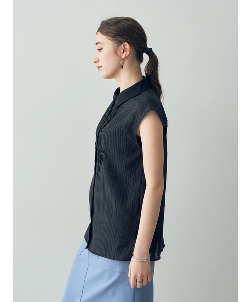 YECCA VECCA（イェッカヴェッカ）の「コード刺繍シアーブラウス（シャツ/ブラウス・レディース・ブラック/オフホワイト・FREE）」の18枚目の写真