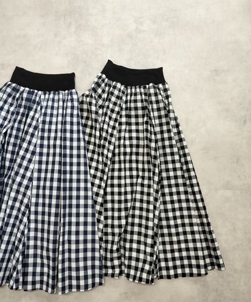 Virca（ヴィルカ）の「ギンガムフレアスカート（スカート・レディース・ネイビー/ブラック・38）」の9枚目の写真