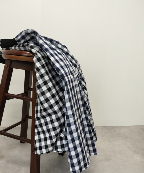 Virca（ヴィルカ）の「ギンガムフレアスカート（スカート・レディース・ネイビー/ブラック・38）」の10枚目の写真