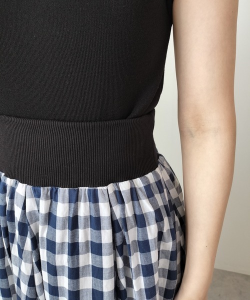 Virca（ヴィルカ）の「ギンガムフレアスカート（スカート・レディース・ネイビー/ブラック・38）」の16枚目の写真