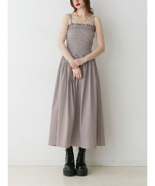 jouetie（ジュエティ）の「バックリボンベアワンピース【キャミワンピース】（ワンピース・レディース・ブラウン/ブルー/ブラック・MEDIUM）」の17枚目の写真