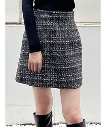 MERCURYDUO | 【セットアップ着用可】ツイードミニスカート(スカート)