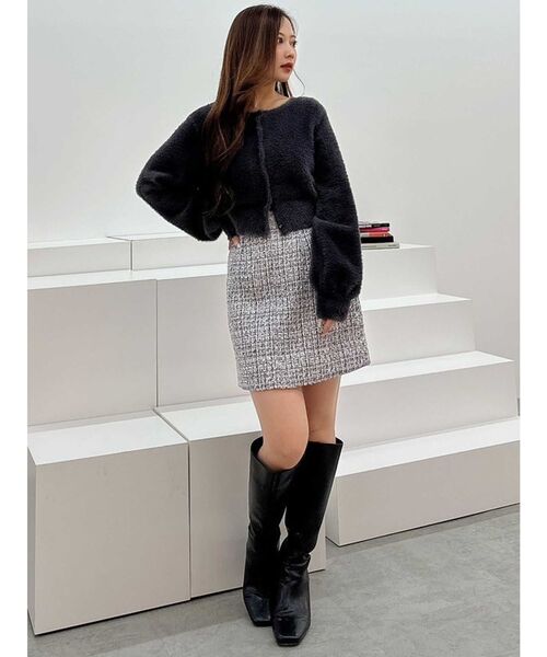 MERCURYDUO（マーキュリーデュオ）の「【セットアップ着用可】ツイードミニスカート（スカート・レディース・レッド/オフホワイト/ブラック・MEDIUM/SMALL）」の14枚目の写真