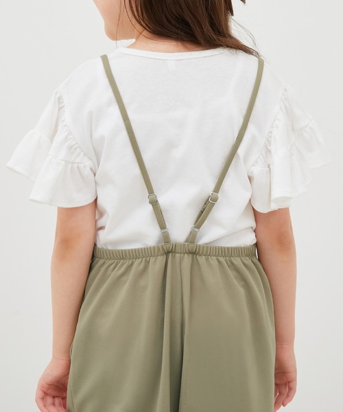 coca(coca)(コカ)の「キッズ 親子お揃いカットジョーゼットサロペットパンツ(サロペット/オーバーオール・キッズ・カーキ/ブラック・140/130/120)」の14枚目の写真