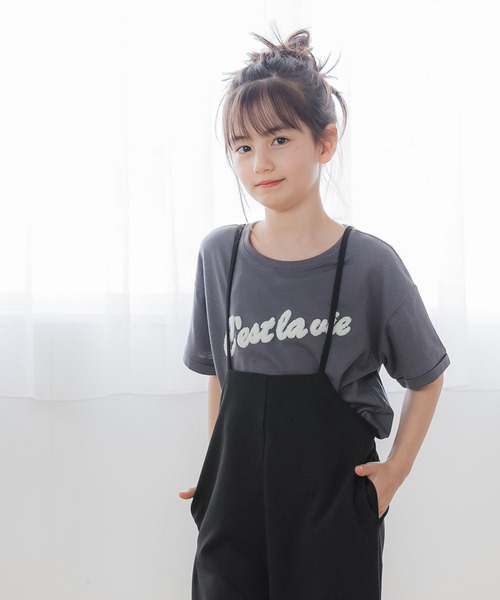 coca(coca)(コカ)の「キッズ 親子お揃いカットジョーゼットサロペットパンツ(サロペット/オーバーオール・キッズ・カーキ/ブラック・140/130/120)」の6枚目の写真