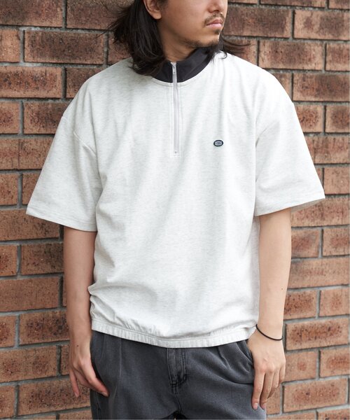 DISCUS ATHLETIC(ディスカス アスレチック)の「DISCUS ATHLETIC クールマックスハーフZIP(Tシャツ/カットソー・メンズ・ライトグレー/ベージュ/チャコール/ライトブルー・M/LL/L)」の1枚目の写真