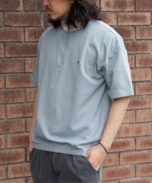 DISCUS ATHLETIC(ディスカス アスレチック)の「DISCUS ATHLETIC クールマックスハーフZIP(Tシャツ/カットソー・メンズ・ライトグレー/ベージュ/チャコール/ライトブルー・M/LL/L)」の4枚目の写真