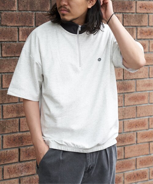 DISCUS ATHLETIC(ディスカス アスレチック)の「DISCUS ATHLETIC クールマックスハーフZIP(Tシャツ/カットソー・メンズ・ライトグレー/ベージュ/チャコール/ライトブルー・M/LL/L)」の7枚目の写真