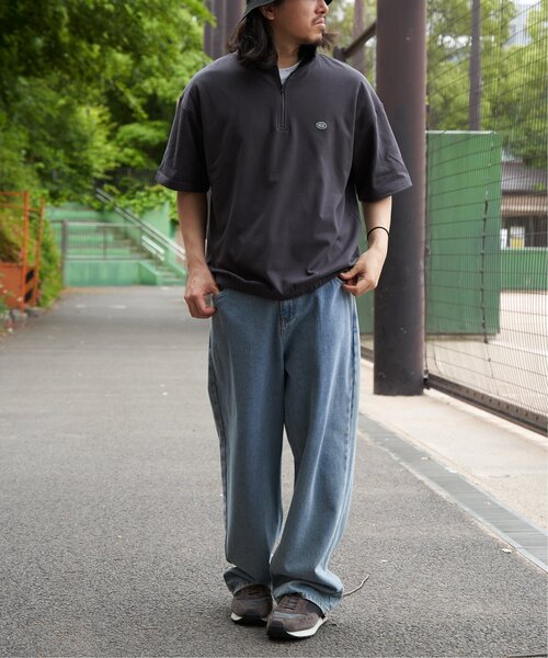 DISCUS ATHLETIC(ディスカス アスレチック)の「DISCUS ATHLETIC クールマックスハーフZIP(Tシャツ/カットソー・メンズ・ライトグレー/ベージュ/チャコール/ライトブルー・M/LL/L)」の13枚目の写真