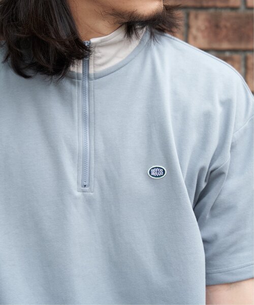 DISCUS ATHLETIC(ディスカス アスレチック)の「DISCUS ATHLETIC クールマックスハーフZIP(Tシャツ/カットソー・メンズ・ライトグレー/ベージュ/チャコール/ライトブルー・M/LL/L)」の15枚目の写真