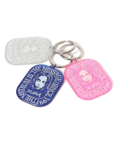 JG 女子学院　キーホルダー グルーミー】サガラ刺繍キーホルダー(10.2～13.5×4.4～6.5㎝ コーヒー