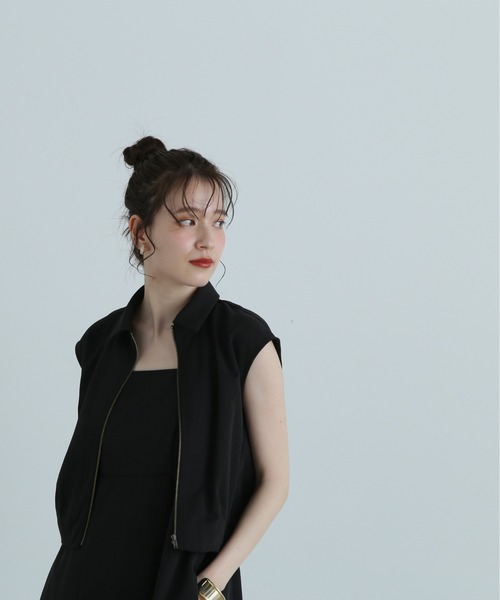 N.（N. Natural Beauty Basic）（エヌエヌナチュラルビューティーベーシック）の「◆シャツブルゾン×キャミワンピースセット（ワンピース・レディース・ブラック/オフホワイト/ブラウン・MEDIUM）」の14枚目の写真