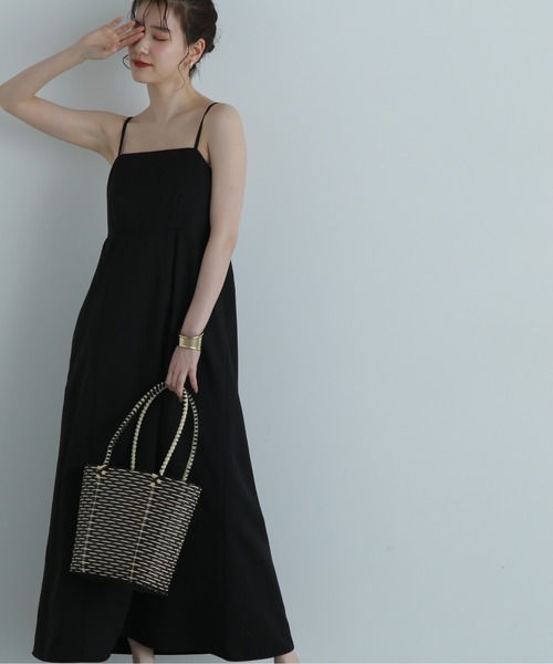 N.（N. Natural Beauty Basic）（エヌエヌナチュラルビューティーベーシック）の「◆シャツブルゾン×キャミワンピースセット（ワンピース・レディース・ブラック/オフホワイト/ブラウン・MEDIUM）」の15枚目の写真