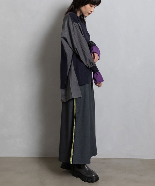 MARECHAL TERRE(マルシャルテル)の「ラインスカート(スカート・レディース・チャコールグレー/ネイビー系/ブラック/グレー系その他・MEDIUM)」の19枚目の写真