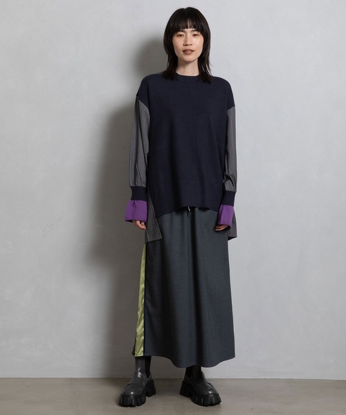 MARECHAL TERRE(マルシャルテル)の「ラインスカート(スカート・レディース・チャコールグレー/ネイビー系/ブラック/グレー系その他・MEDIUM)」の20枚目の写真