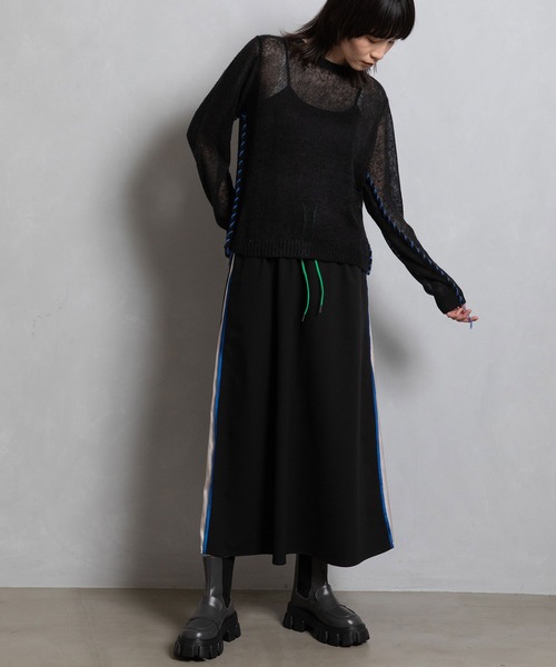 MARECHAL TERRE(マルシャルテル)の「ラインスカート(スカート・レディース・チャコールグレー/ネイビー系/ブラック/グレー系その他・MEDIUM)」の13枚目の写真