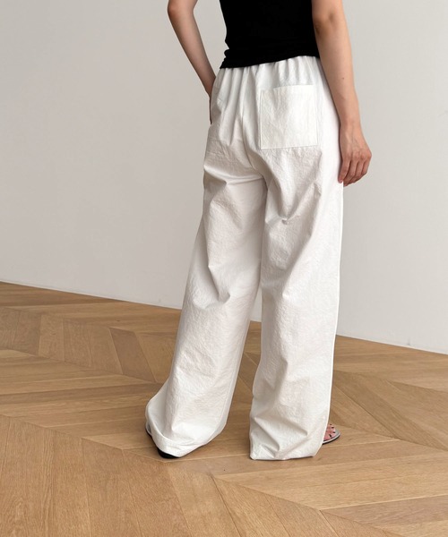 CANAL JEAN(キャナルジーン)の「El mar コットンストレートイージーパンツ(その他パンツ・レディース・チャコールグレー/ホワイト/ネイビー・ONE SIZE)」の5枚目の写真