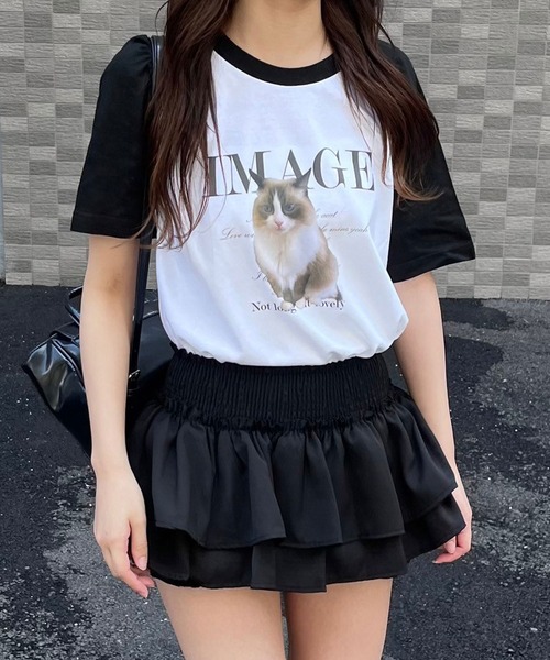 fiere(フィエール)の「デザインプリント ラグラン半袖Tシャツ(Tシャツ/カットソー・レディース・A/B/C/D・M/S/L/MEDIUM)」の15枚目の写真