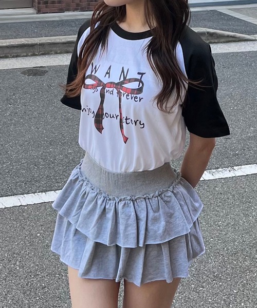 fiere(フィエール)の「デザインプリント ラグラン半袖Tシャツ(Tシャツ/カットソー・レディース・A/B/C/D・M/S/L/MEDIUM)」の11枚目の写真