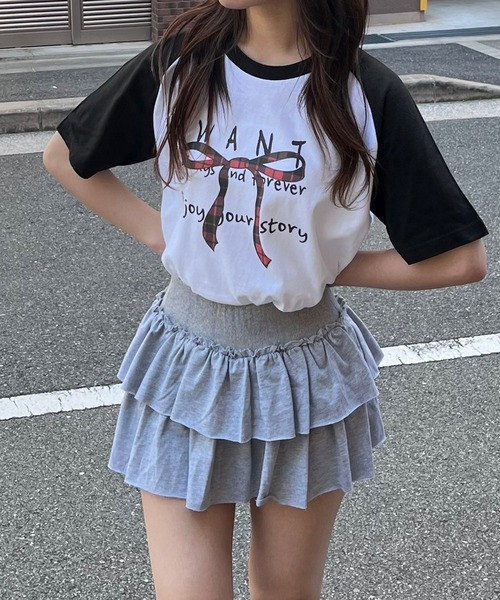 fiere(フィエール)の「デザインプリント ラグラン半袖Tシャツ(Tシャツ/カットソー・レディース・A/B/C/D・M/S/L/MEDIUM)」の12枚目の写真