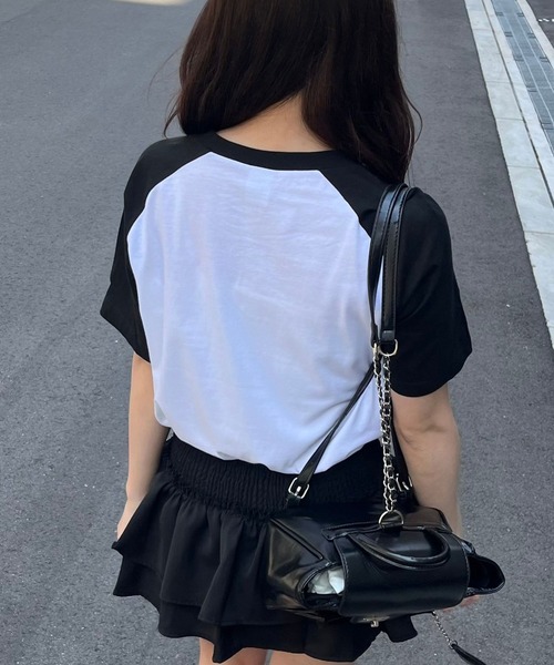 fiere(フィエール)の「デザインプリント ラグラン半袖Tシャツ(Tシャツ/カットソー・レディース・A/B/C/D・M/S/L/MEDIUM)」の7枚目の写真
