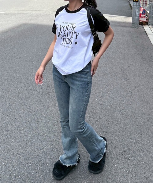 fiere(フィエール)の「デザインプリント ラグラン半袖Tシャツ(Tシャツ/カットソー・レディース・A/B/C/D・M/S/L/MEDIUM)」の22枚目の写真