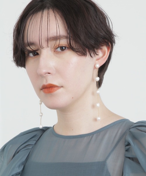 JILL STUART(ジルスチュアート)の「【Ettika】 Dripping Pearl Delicate Drop(ピアス(両耳用)・レディース・ゴールド・フリ-)」の1枚目の写真