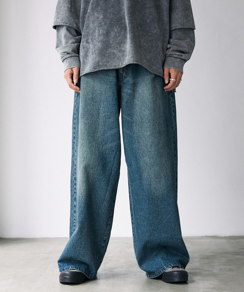 JOURNAL STANDARD（ジャーナルスタンダード）の「WEB限定 ルーズバギー トッピングデニム（デニムパンツ・メンズ・コバルトブルー/ブラック/ブルー系その他・SMALL/MEDIUM/LARGE）」の20枚目の写真