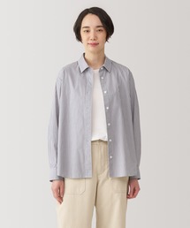 婦人 洗いざらし ブロードレギュラーカラー長袖シャツ