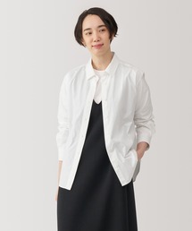 婦人　洗いざらし　ブロードレギュラーカラー長袖シャツ